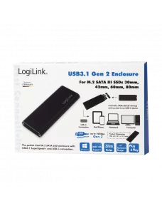 Boitier Externe USB 3.1 Type-C M.2 SATA LogiLink UA0314 LogiLink - 5