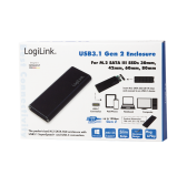 Boitier Externe USB 3.1 Type-C M.2 SATA LogiLink UA0314