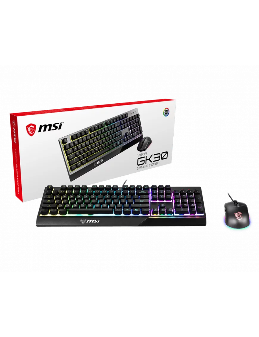 Pack Clavier Souris MSI Vigor GK30 Gaming COMBO RGB