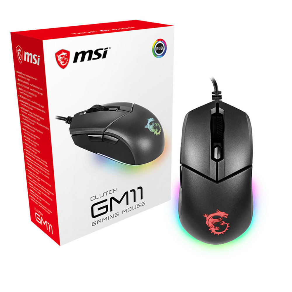Souris MSI Clutch GM11 Noir Gaming RGB Souris MSI Clutch GM11 Noir Gaming RGB