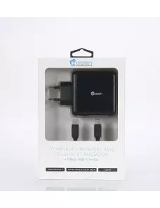 Alimentation Heden 45W USB Type C- USB 3.1 PD + USB A 12W Heden - 3