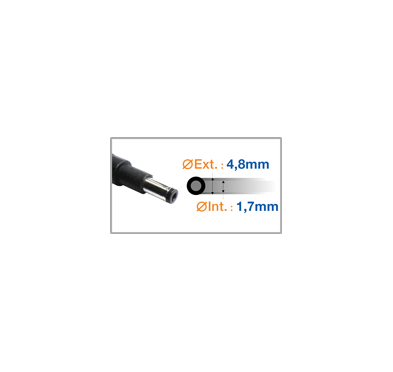 Chargeur compatible HP 19.5V 3.33A 65W 4.8/1.7mm Long Générique - 1