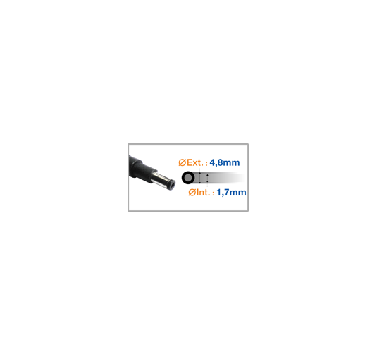 Chargeur compatible HP 19.5V 3.33A 65W 4.8/1.7mm Long Générique - 1