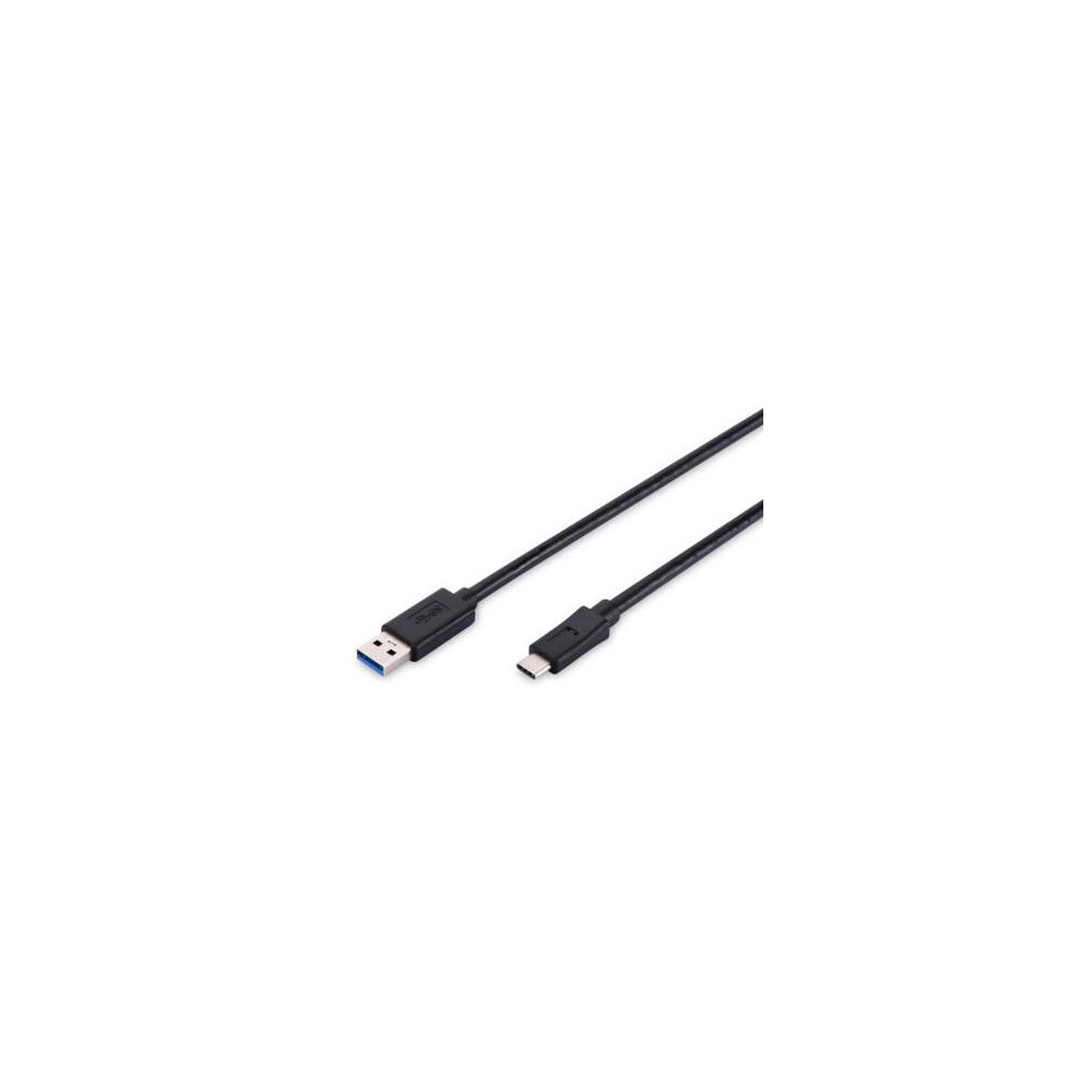 Cable USB 3.0 vers USB Type-C PD 3A Digitus Noir 1M 5Gbit/s