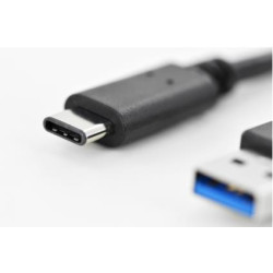 Cable USB 3.0 vers USB Type-C PD 3A Digitus Noir 1M 5Gbit/s CAUSBD-16032368731 - 2