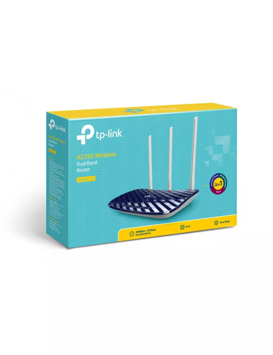 Routeur TP-Link Archer C20 AC750 Wifi N750 Dual-Band 4 Ports 10/100 ROTPARCHER_C20 - 1