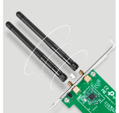 Carte Réseaux PCI-Express Wifi TP-Link N 300Mb TL-WN881ND 2 antennes CRTP_TL-WN881ND - 3