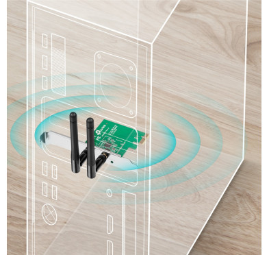 Carte Réseaux PCI-Express Wifi TP-Link N 300Mb TL-WN881ND 2 antennes CRTP_TL-WN881ND - 4