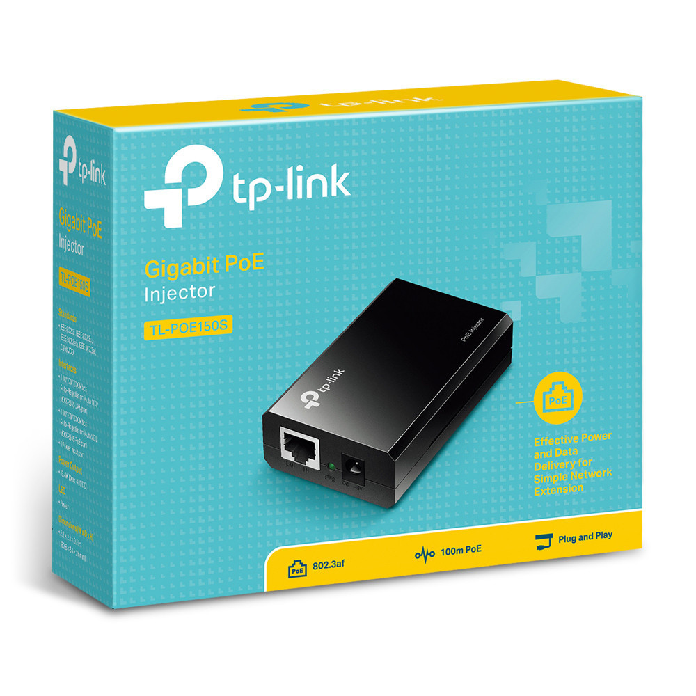 PoE TP-Link TL-POE150S Injecteur PoE 48V 100M PoE TP-Link TL-POE150S Injecteur PoE 48V 100M