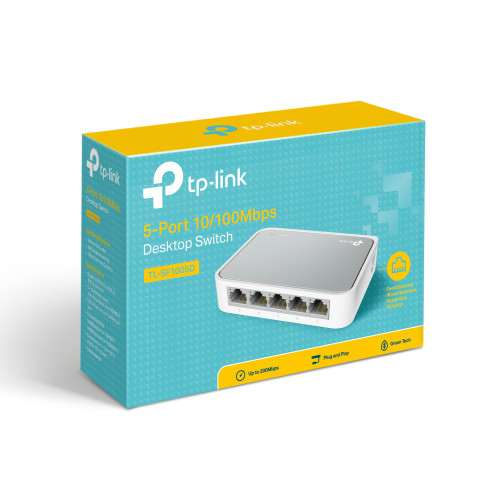 Switch RJ45 TP-Link TL-SF1005D 10/100 Mbps 5 Ports SW_TL-SF1005D - 3 Switch RJ45 TP-Link TL-SF1005D 10/100 Mbps 5 Ports SW_TL-SF1005D - 3