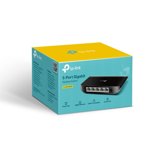Switch RJ45 TP-Link TL-SG1005D 10/100/1000 Mbps 5 Ports SW_TL-SG1005D - 2 Switch RJ45 TP-Link TL-SG1005D 10/100/1000 Mbps 5 Ports SW_TL-SG1005D - 2
