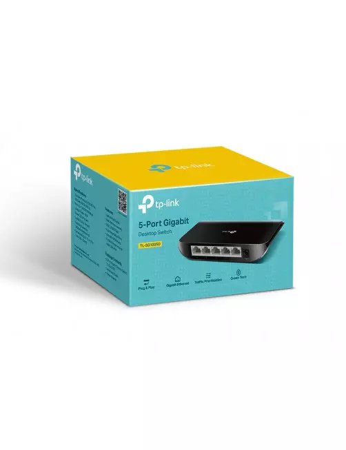 Switch RJ45 TP-Link TL-SG1005D 10/100/1000 Mbps 5 Ports SW_TL-SG1005D - 2 Switch RJ45 TP-Link TL-SG1005D 10/100/1000 Mbps 5 Ports SW_TL-SG1005D - 2