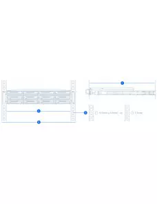 Kit Rail coulissant pour Rack 1 à 3U Synology RKS1317 NASSYRKS1317 - 2