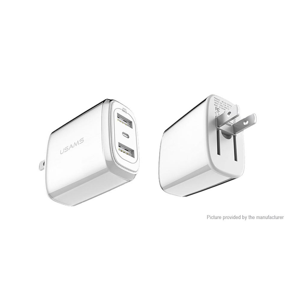 Adaptateur Alim USAMS US-CC004 prise 220V vers 2 x USB 5V 3.4A
