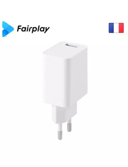 Alimentation Secteur 220V vers USB 5V 2.4A Fairplay MILANO ALIMUSBFP-H02W - 1