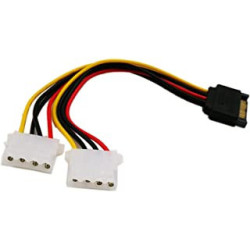 Adaptateur Alimentation SATA Femelle vers 2 x MOLEX Male ADALIMSATA-2MOLEX - 1