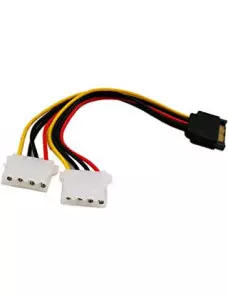 Adaptateur Alimentation SATA Femelle vers 2 x MOLEX Male ADALIMSATA-2MOLEX - 1