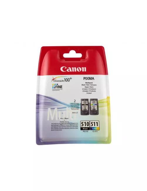 Pack Cartouche Canon PG-510 + CL-511 CARTPG510+CL511 - 1