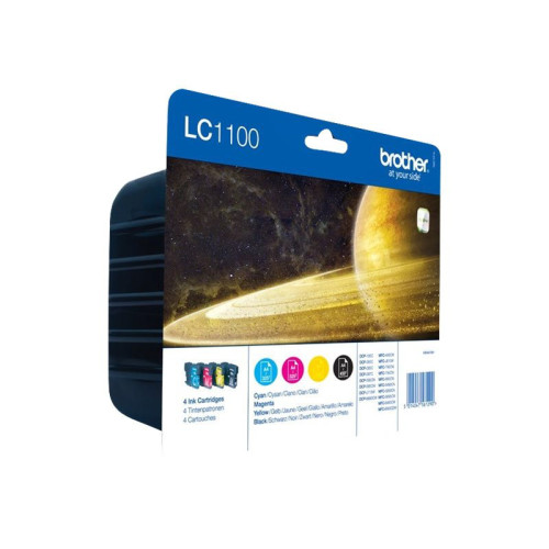 Pack Cartouche Brother LC1100 1 x Noir et 3 x Couleurs CARTBRLC1100VALBP - 1 Pack Cartouche Brother LC1100 1 x Noir et 3 x Couleurs CARTBRLC1100VALBP - 1