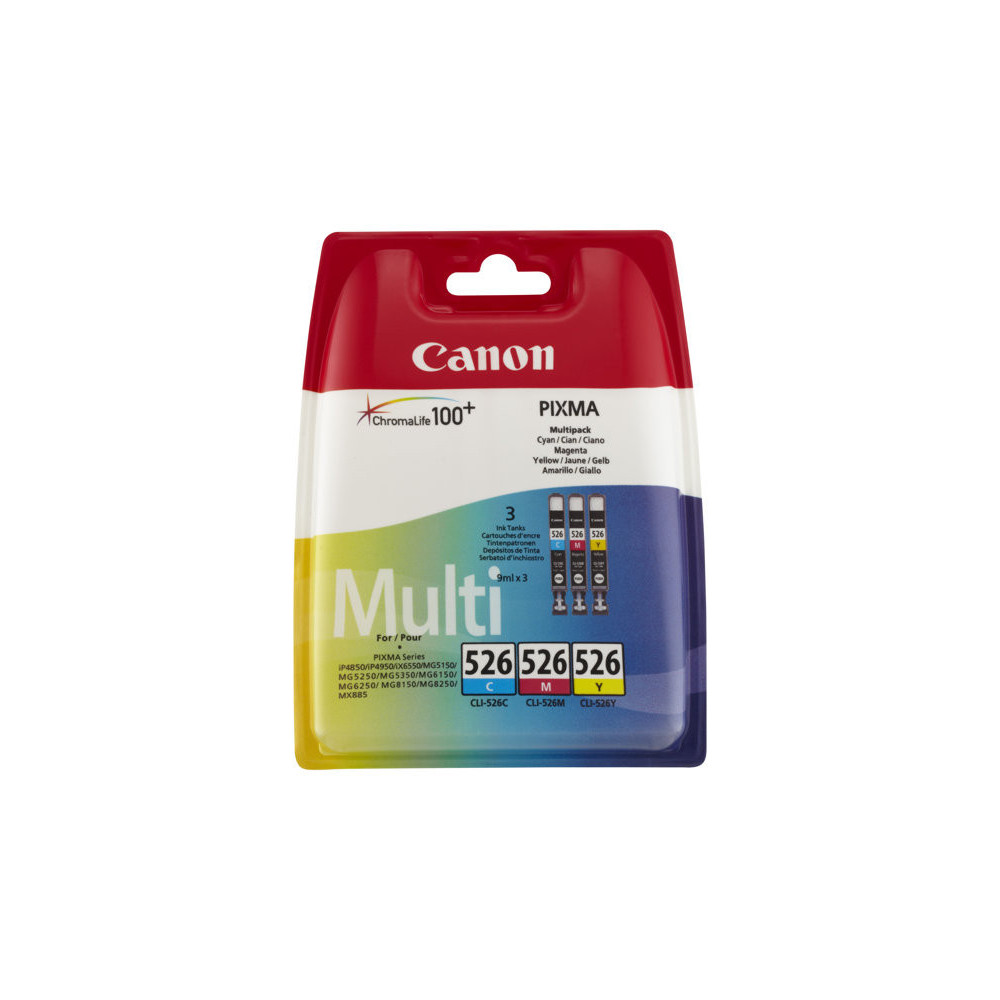 Cartouche Canon CLI-526 Pack 3 Couleurs Cartouche Canon CLI-526 Pack 3 Couleurs