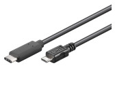 Cable USB 3.1 type C vers B micro 2.0 1m