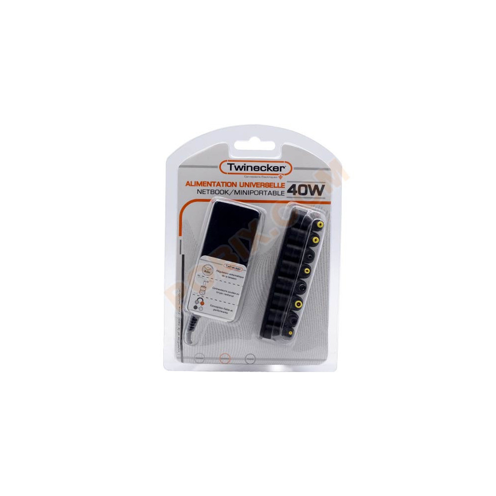 Chargeur Twinecker PC Portable 9.5-20V 40Watts NetBook