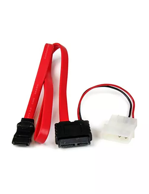 Adaptateur SATA avec Alim Vers Nappe SATA + Alim Molex 0.5m ADSATA-NSATA+MOLEX - 1