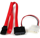 Adaptateur SATA avec Alim Vers Nappe SATA + Alim Molex 0.5m