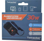 Adaptateur d'alimentation Twinecker 149961 220V vers 3V-12V 2.5A 8emb Adaptateur d'alimentation Twinecker 149961 220V vers 3V-12V 2.5A 8emb