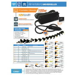 Chargeur Twinecker Voiture 12V 139901 PC Portable 18.5-20V 100Watts Twinecker - 3