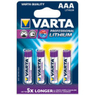 Pack 4 Piles VARTA Professional Lithium AAA (CR03) 1.5V 1100mAh PILEAAA_8496680436 - 1