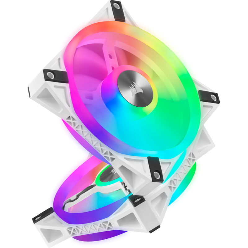 Ventilateur Corsair iCUE QL120 RGB Triple Pack Blanc 12cm