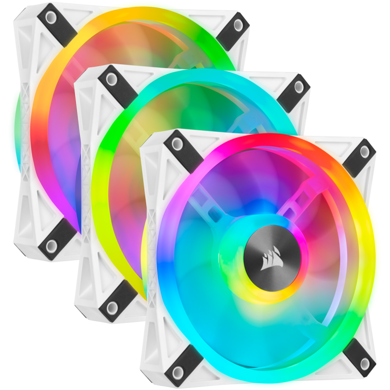 Ventilateur Corsair iCUE QL120 RGB Triple Pack Blanc 12cm Ventilateur Corsair iCUE QL120 RGB Triple Pack Blanc 12cm