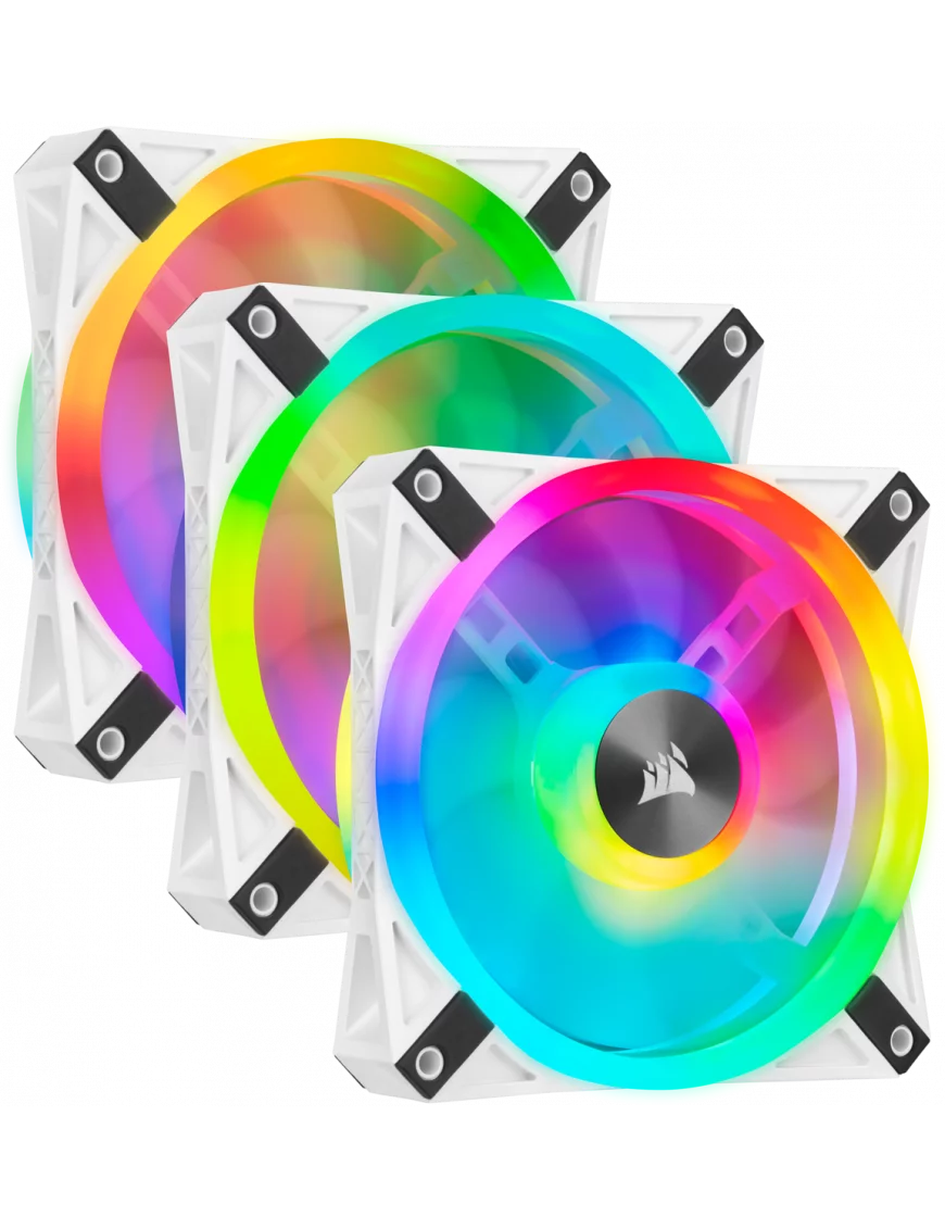 Ventilateur Corsair iCUE QL120 RGB Triple Pack Blanc 12cm VENCOQL120RGB-W-X3 - 2
