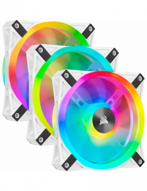 Ventilateur Corsair iCUE QL120 RGB Triple Pack Blanc 12cm VENCOQL120RGB-W-X3 - 2