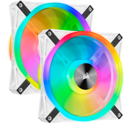 Ventilateur Corsair iCUE QL140 RGB Dual Pack Blanc 14cm VENCOQL140RGB-W-X2 - 2 Ventilateur Corsair iCUE QL140 RGB Dual Pack Blanc 14cm VENCOQL140RGB-W-X2 - 2