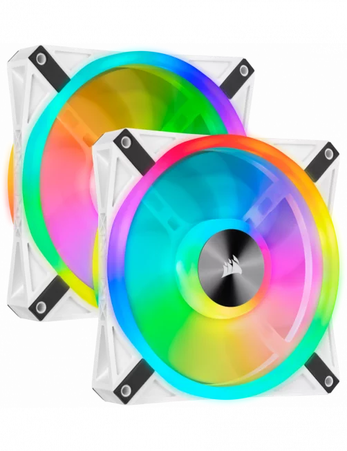 Ventilateur Corsair iCUE QL140 RGB Dual Pack Blanc 14cm  VENCOQL140RGB-W-X2 - 2