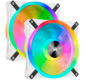 Ventilateur Corsair iCUE QL140 RGB Dual Pack Blanc 14cm Ventilateur Corsair iCUE QL140 RGB Dual Pack Blanc 14cm