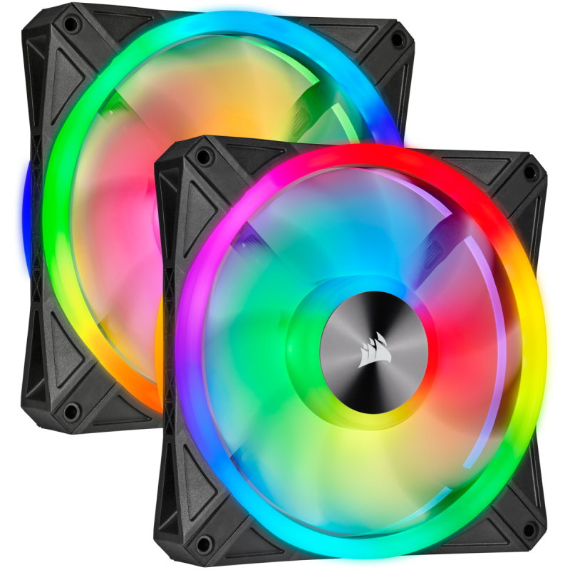 Ventilateur Corsair iCUE QL140 RGB Dual Pack 14cm Ventilateur Corsair iCUE QL140 RGB Dual Pack 14cm