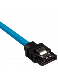 2x Câbles Corsair gainé Premium SATA 6Gbps 60 cm Bleu NSATACO-60-B-D - 2