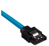 2x Câbles Corsair gainé Premium SATA 6Gbps 60 cm Bleu 2x Câbles Corsair gainé Premium SATA 6Gbps 60 cm Bleu