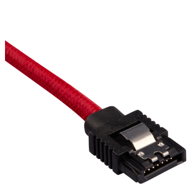 2x Câbles Corsair gainé Premium SATA 6Gbps 60 cm Rouge NSATACO-60-R-D - 1