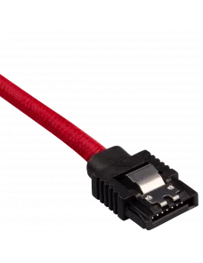 2x Câbles Corsair gainé Premium SATA 6Gbps 60 cm Rouge NSATACO-60-R-D - 1