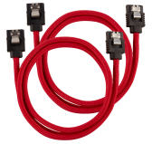 2x Câbles Corsair gainé Premium SATA 6Gbps 60 cm Rouge 2x Câbles Corsair gainé Premium SATA 6Gbps 60 cm Rouge