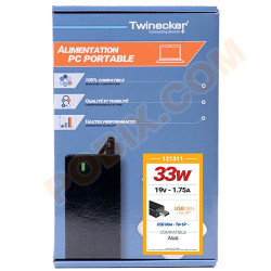 Chargeur PC Portable Asus 19V 1,75A 33W Connecteur 6P Square Tip  Twinecker - 2