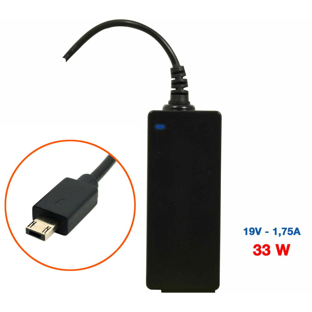 Chargeur PC Portable Asus 19V 1,75A 33W Connecteur 6P Square Tip Chargeur PC Portable Asus 19V 1,75A 33W Connecteur 6P Square Tip