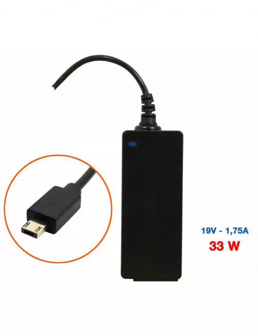Chargeur PC Portable Asus 19V 1,75A 33W Connecteur 6P Square Tip  Twinecker - 3