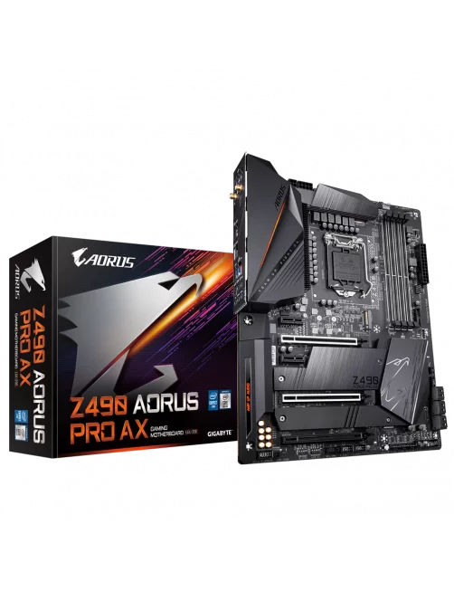 Carte Mère Gigabyte Z490 AORUS PRO AX ATX LGA1200 DDR4 USB3.2 M.2 Gigabyte - 1