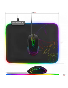 Tapis Spirit Of Gamer Skull RGB Gaming Mouse Pad 300x230x3mm TASOG-PADMRGB - 3