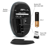 Souris Advance Drift 2 Blue 1600dpi Sans Fil